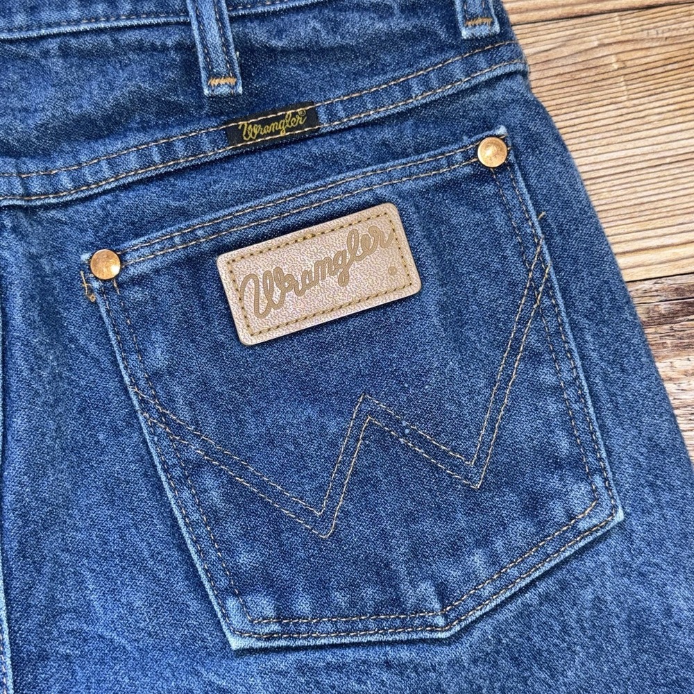 Wrangler 936DEN Jeans Mens 28x38 Vintage Made In USA Western Rodeo 100% Cotton - Picture 5 of 7